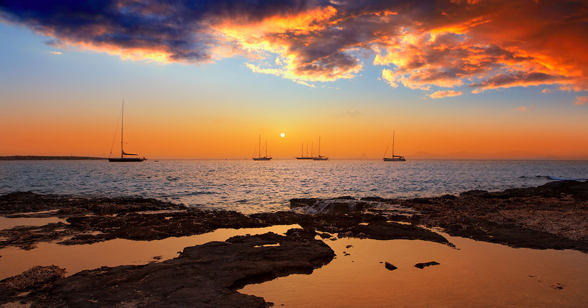 eclipse formentera puesta de sol
